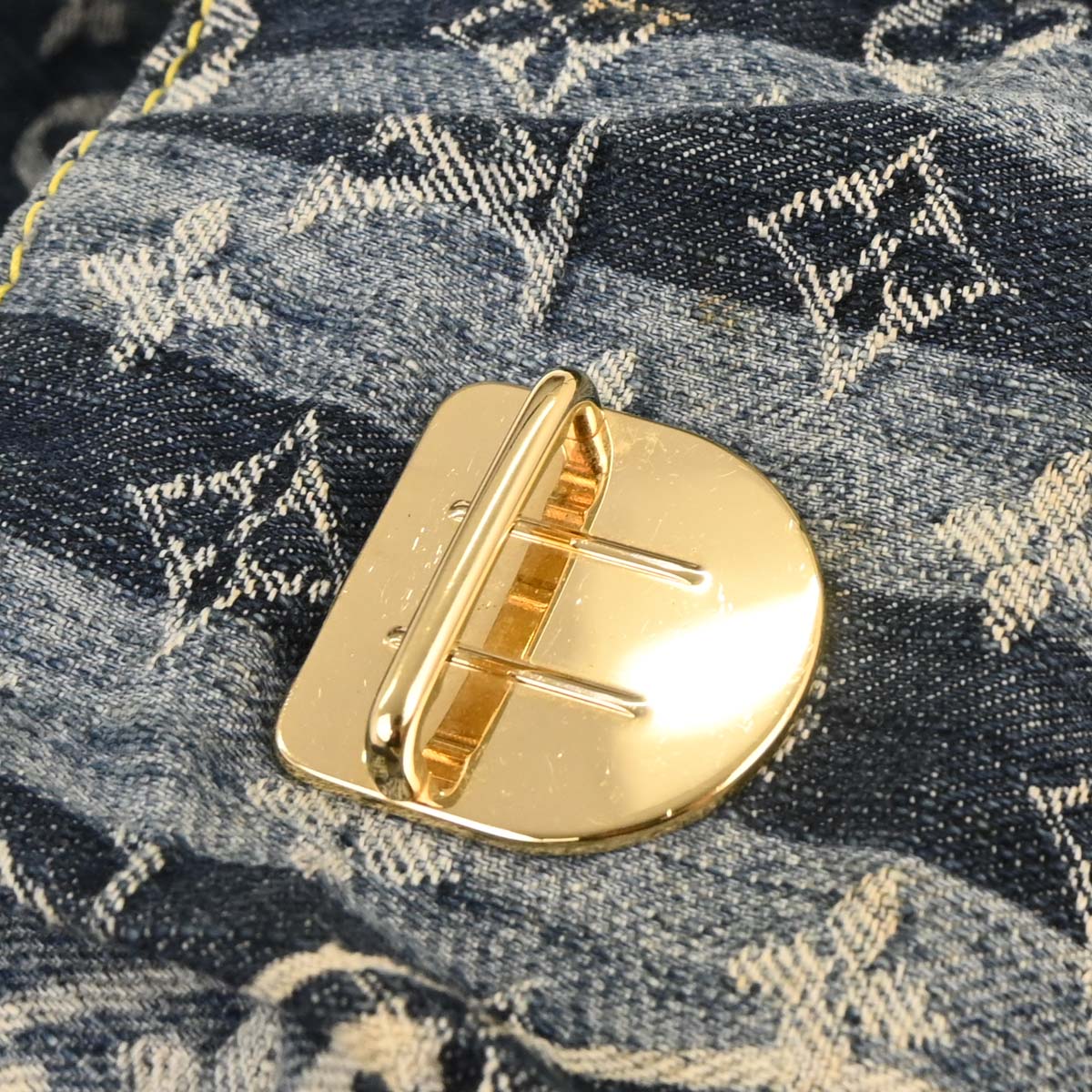 Louis Vuitton Blue Monogram Denim Mini Pleaty Raye Handbag M95333