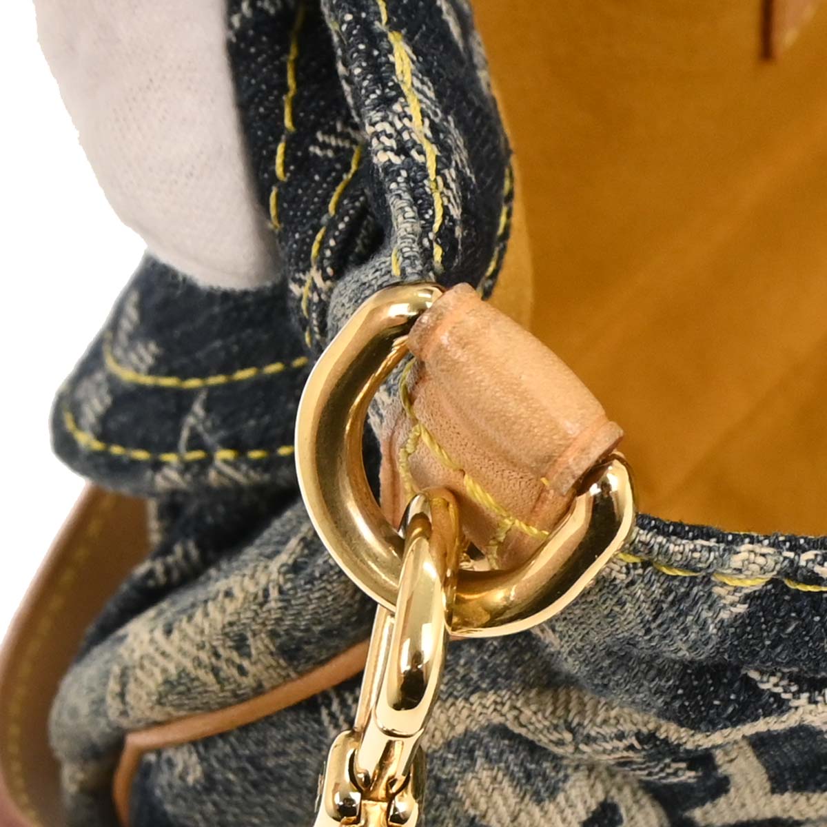 Louis Vuitton Blue Monogram Denim Mini Pleaty Raye Handbag M95333