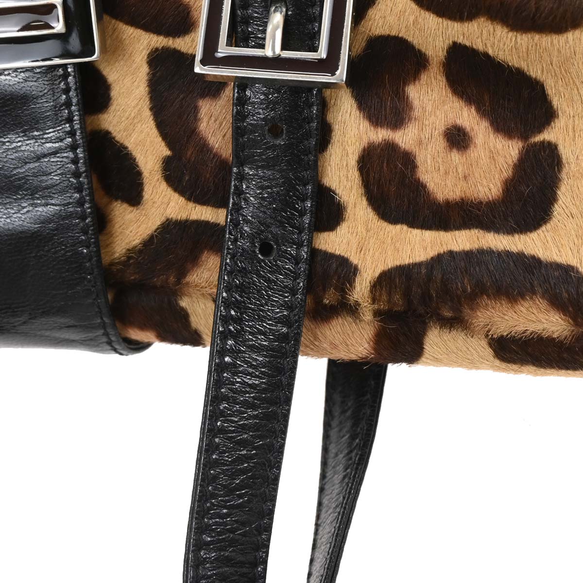 Fendi * Brown Pony Hair Leopard Tote Handbag