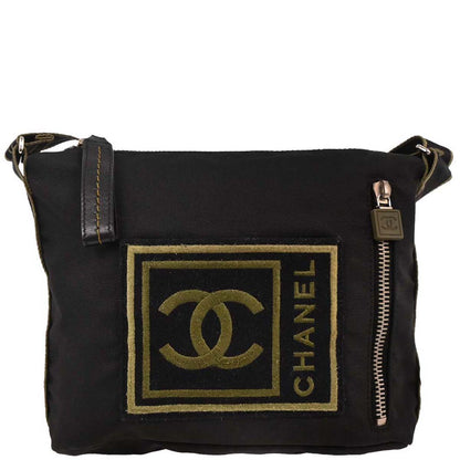 Chanel 2005-2006 Black Nylon Sport Line Shoulder Bag