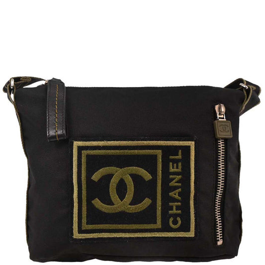 Chanel 2005-2006 Black Nylon Sport Line Shoulder Bag