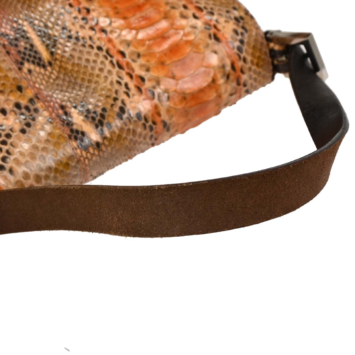Fendi * Orange Python Mamma Baguette Handbag