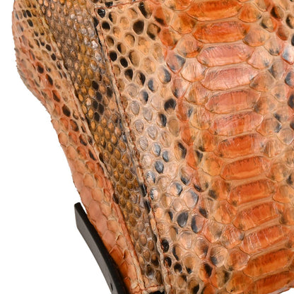 Fendi * Orange Python Mamma Baguette Handbag