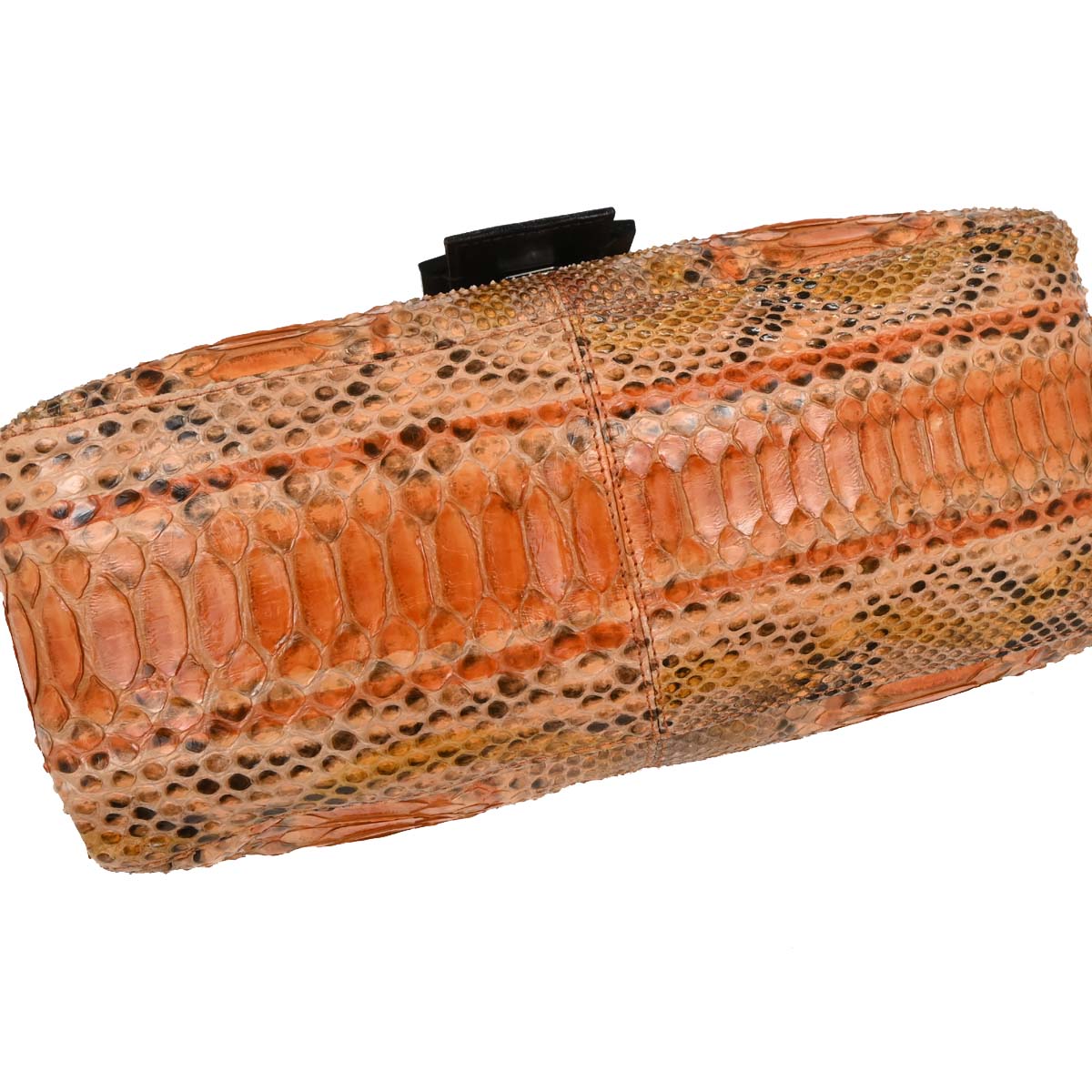 Fendi * Orange Python Mamma Baguette Handbag