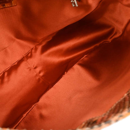 Fendi * Orange Python Mamma Baguette Handbag