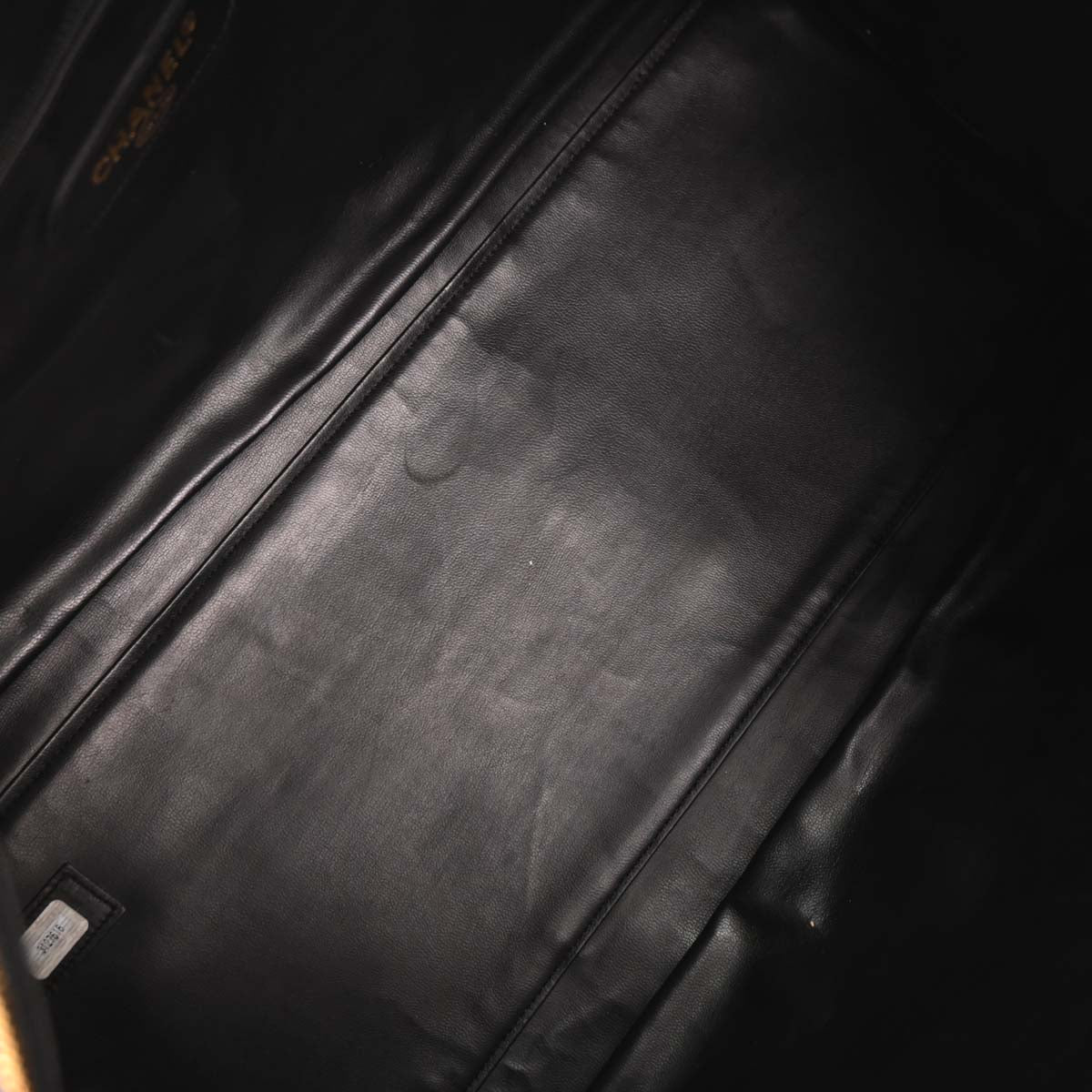 Chanel Black Lambskin Bicolore 2way Shoulder Duffle Bag