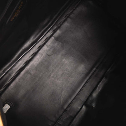 Chanel Black Lambskin Bicolore 2way Shoulder Duffle Bag