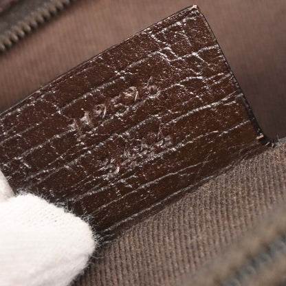 Gucci Brown Beige Bamboo GG Tote Bag