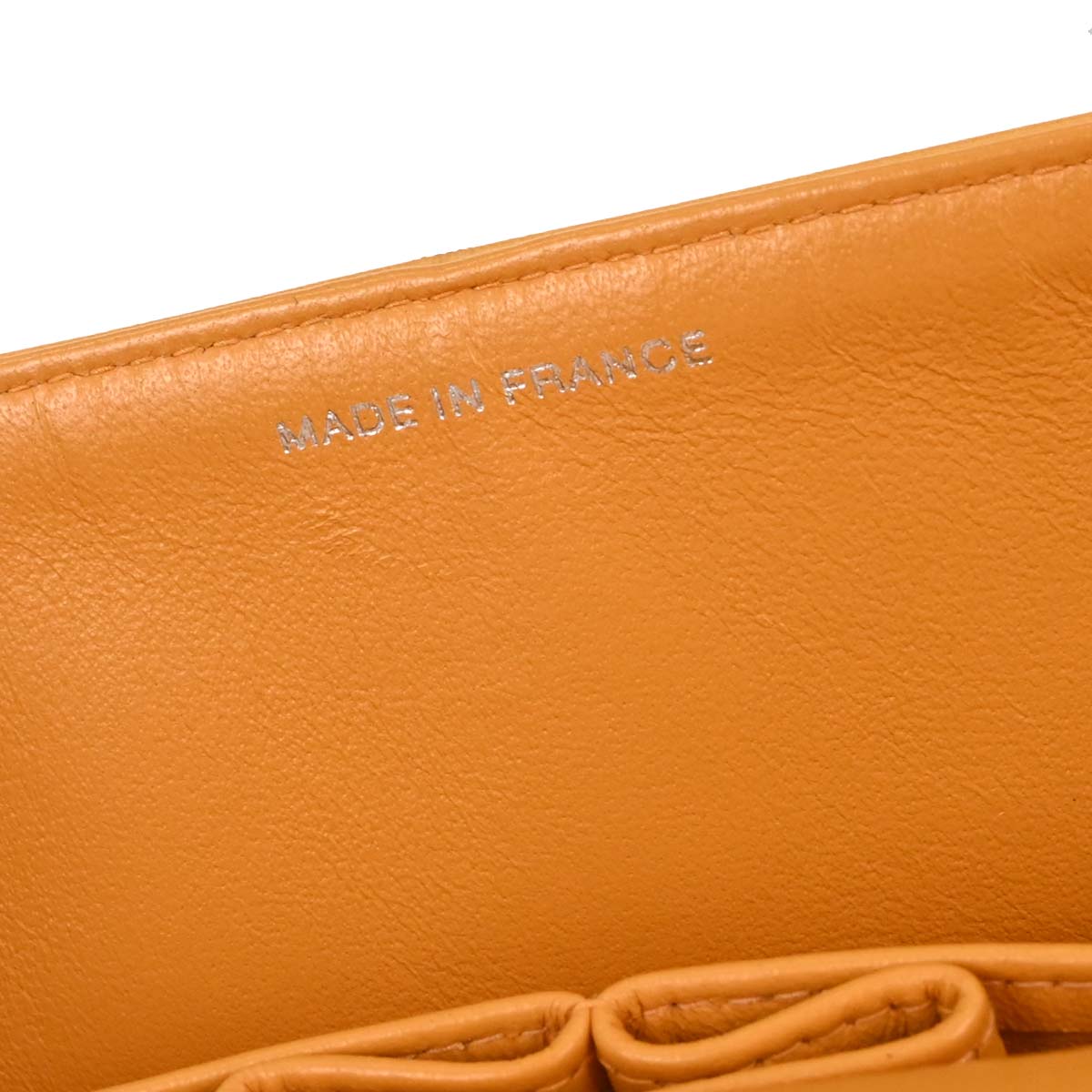 Chanel 1997-1999 Orange Lambskin Medium Classic Double Flap Shoulder Bag