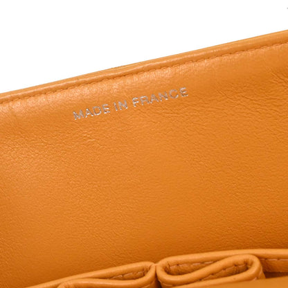 Chanel 1997-1999 Orange Lambskin Medium Classic Double Flap Shoulder Bag