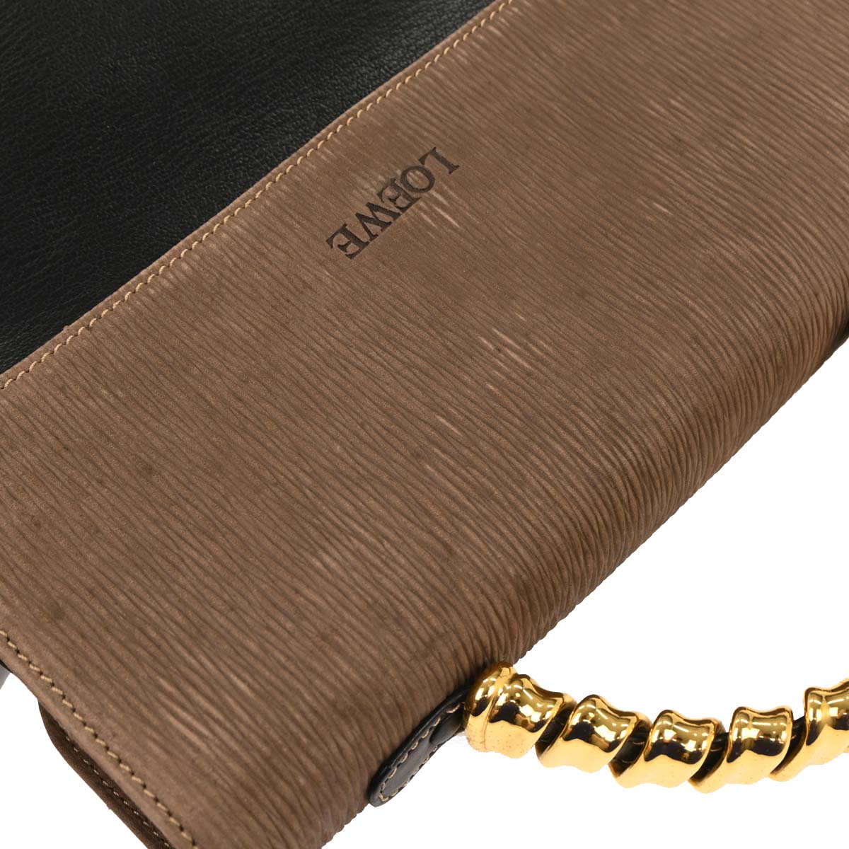 Loewe Black Brown Leather Velazquez 2way Shoulder Handbag