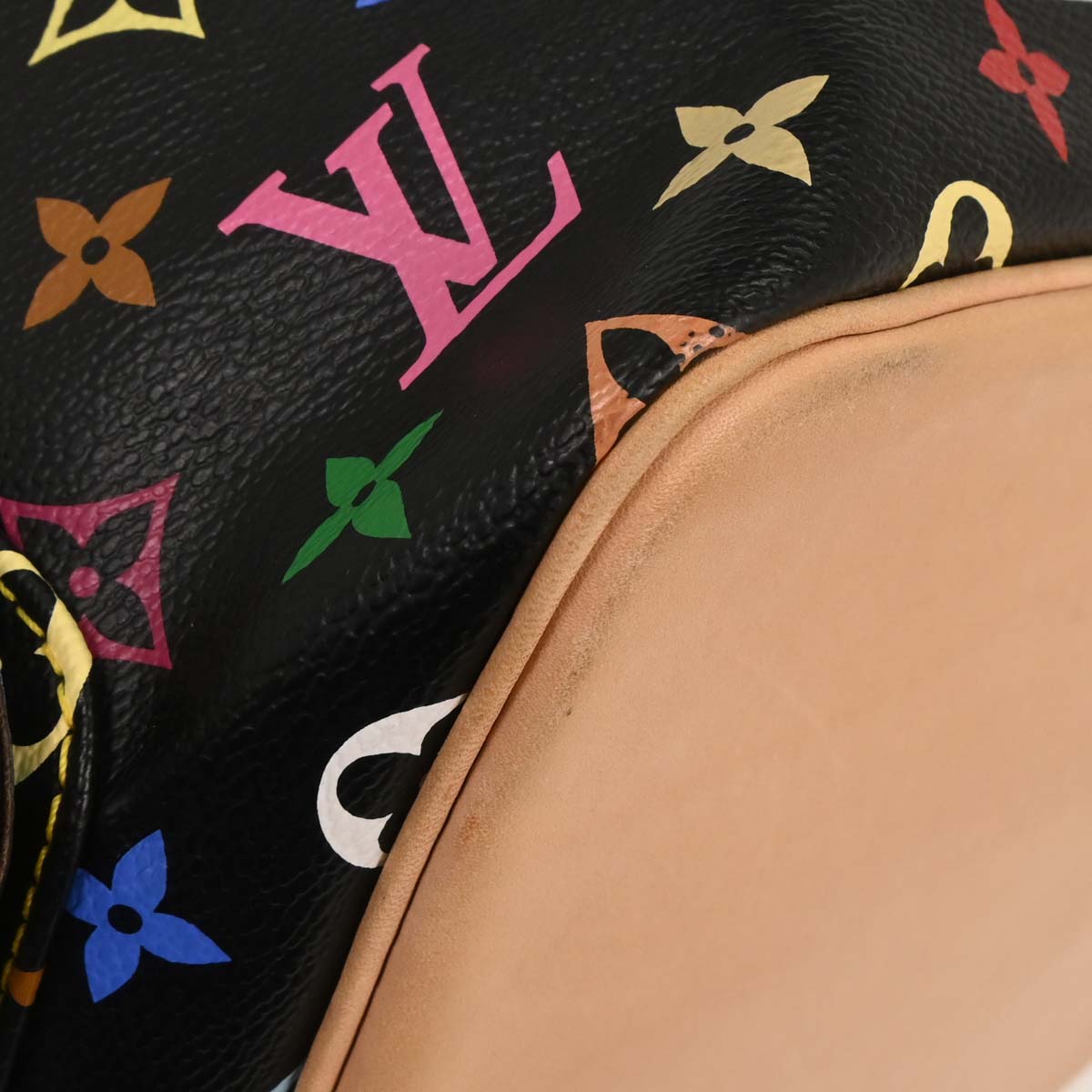 Louis Vuitton Black Multicolor Petite Noe Bucket Bag M42230