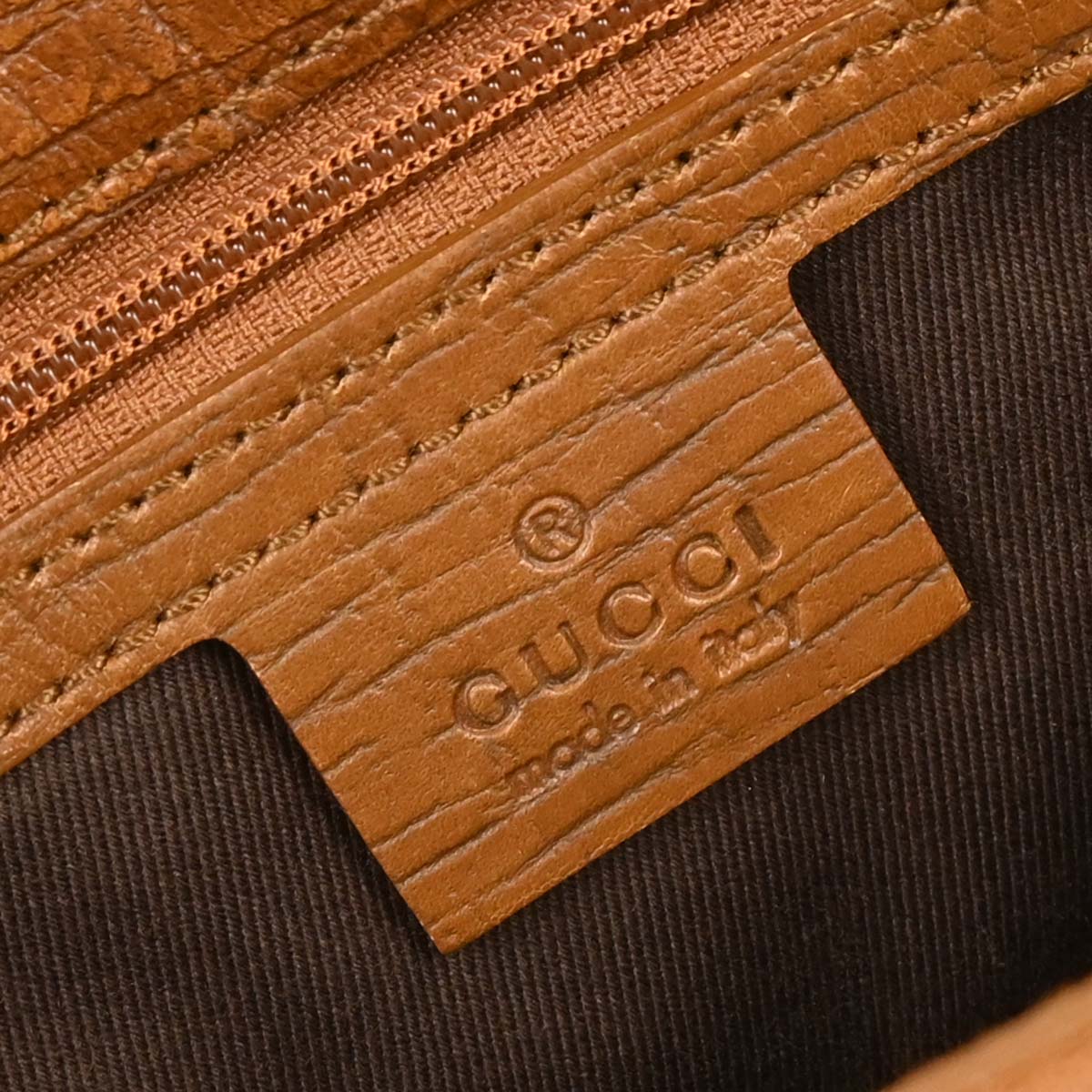 Gucci Brown Beige Bamboo GG Tote Bag