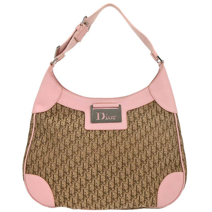 Christian Dior Pink Beige Street Chic Trotter Hobo Bag