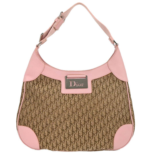 Christian Dior Pink Beige Street Chic Trotter Hobo Bag