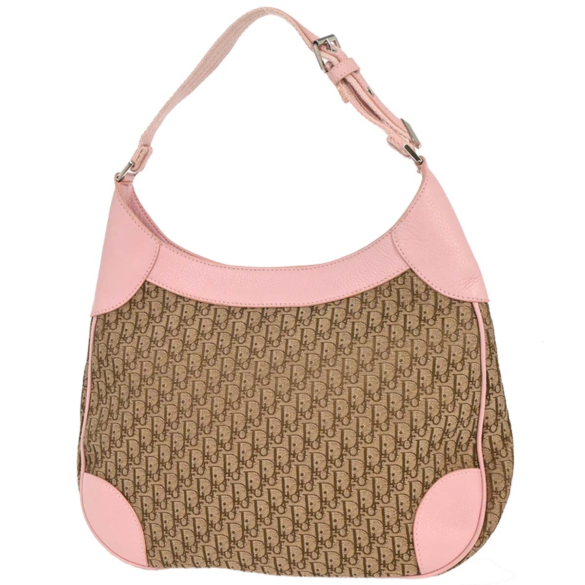 Christian Dior Pink Beige Street Chic Trotter Hobo Bag