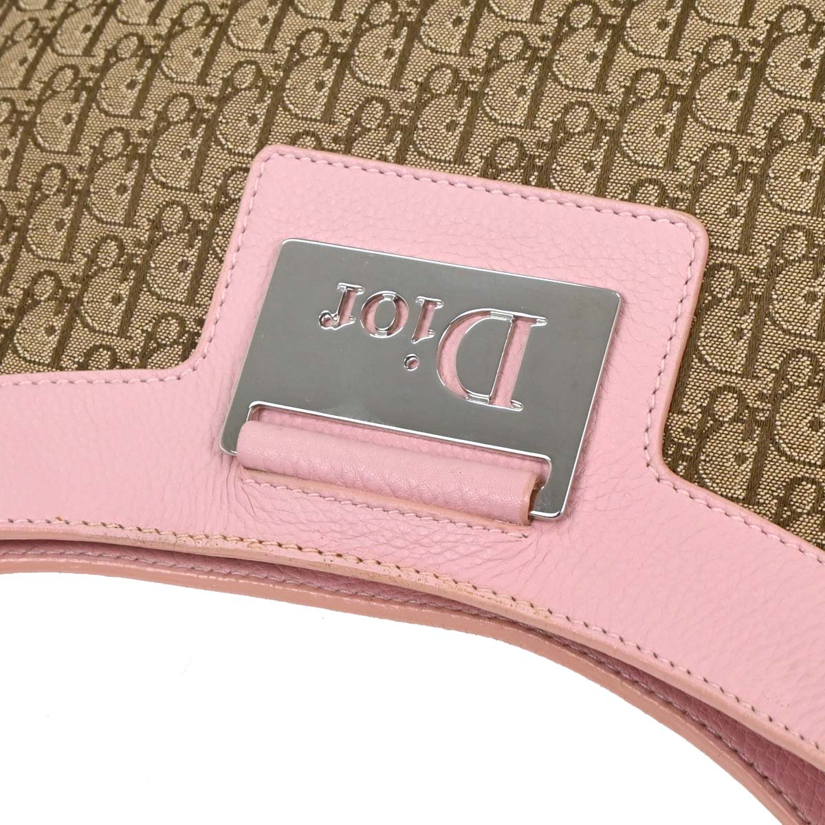 Christian Dior Pink Beige Street Chic Trotter Hobo Bag