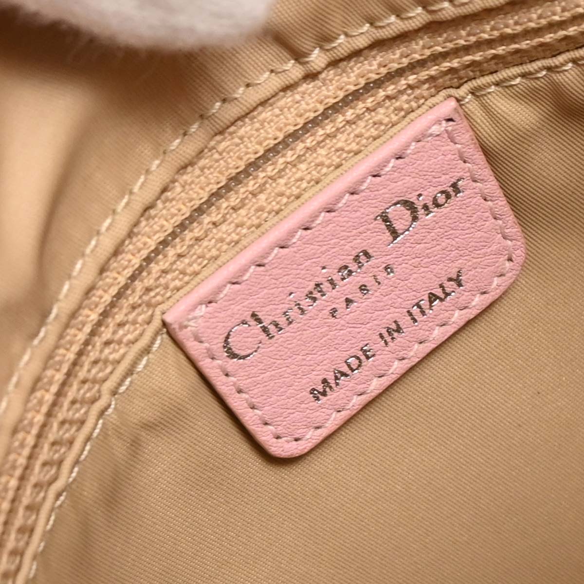 Christian Dior Pink Beige Street Chic Trotter Hobo Bag