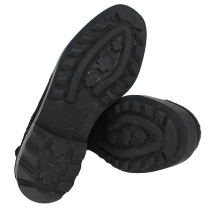 Chanel * Short Boots Shoes Black Pony Hair #36