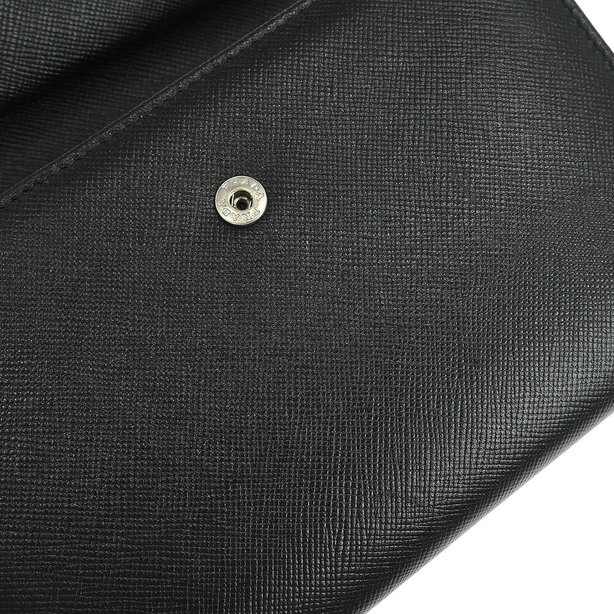 Prada Black Leather Wallet 8.5 Small Good