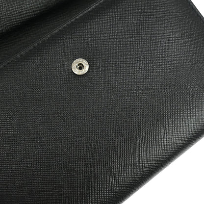Prada Black Leather Wallet 8.5 Small Good
