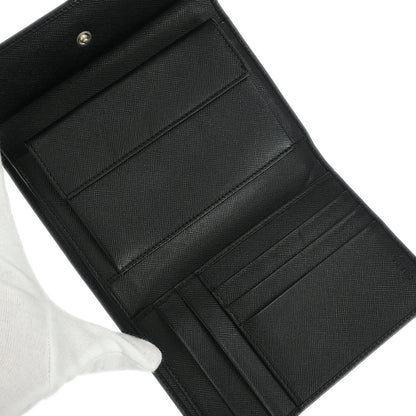 Prada Black Leather Wallet 8.5 Small Good