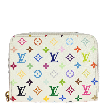 Louis Vuitton White Multicolor Zippy Wallet M93741