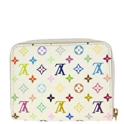 Louis Vuitton White Multicolor Zippy Wallet M93741