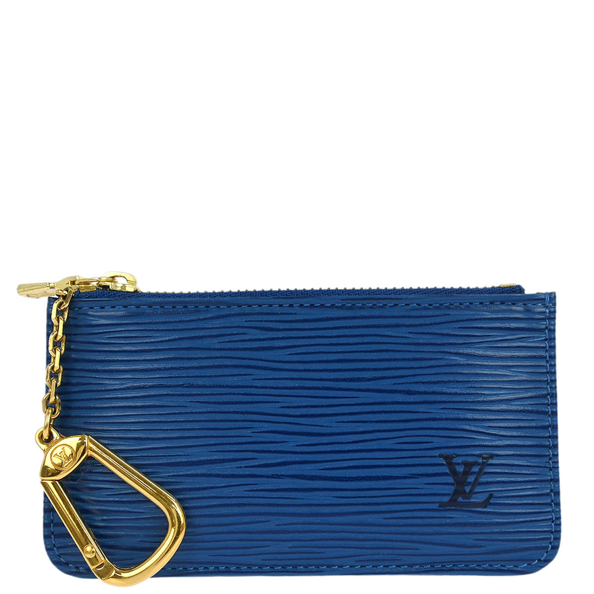 Louis Vuitton Blue Epi Pochette Cles Coin Purse M63805
