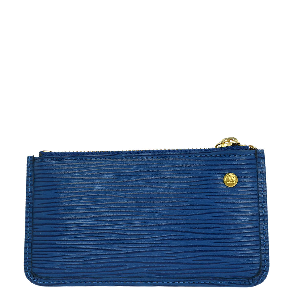 Louis Vuitton Blue Epi Pochette Cles Coin Purse M63805
