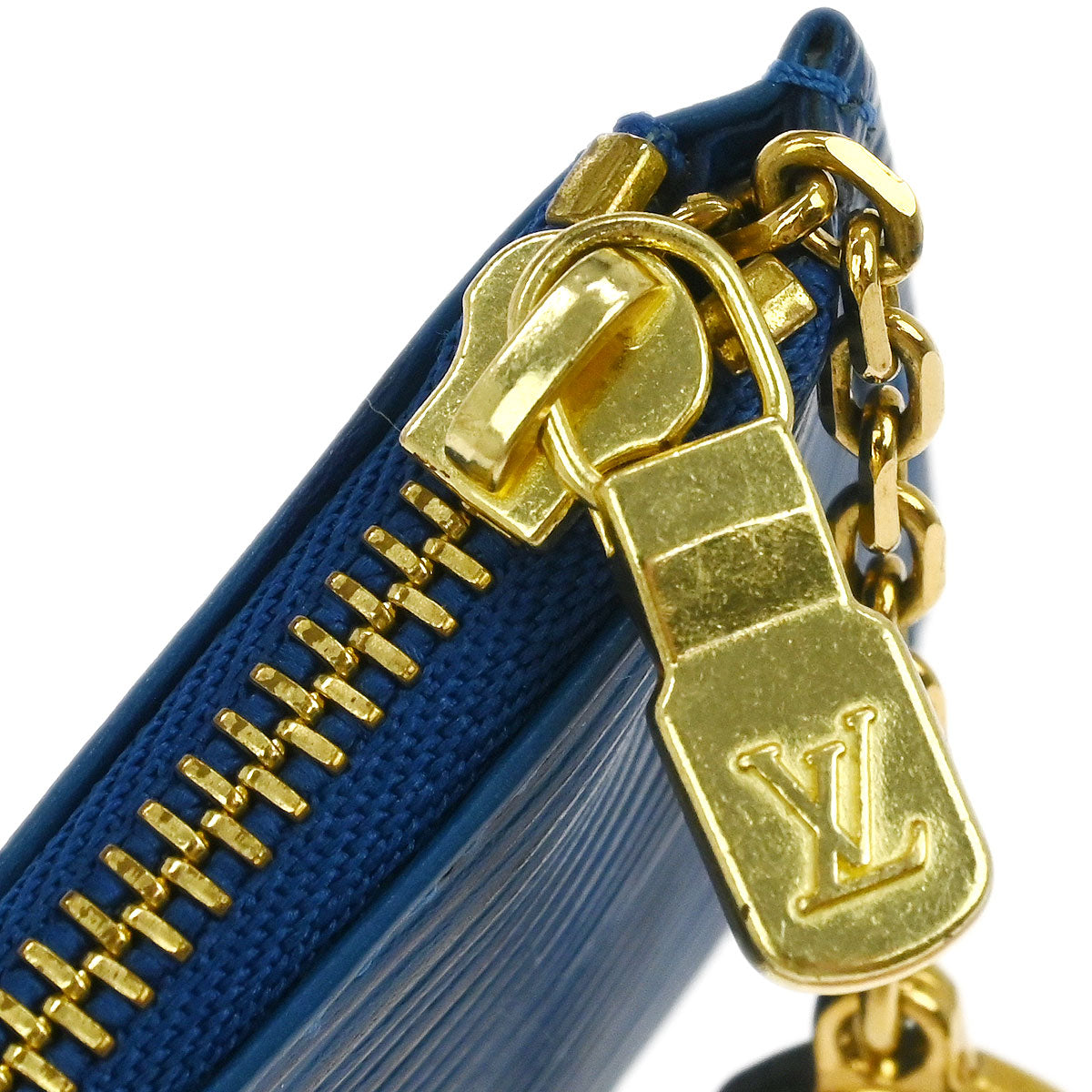 Louis Vuitton Blue Epi Pochette Cles Coin Purse M63805