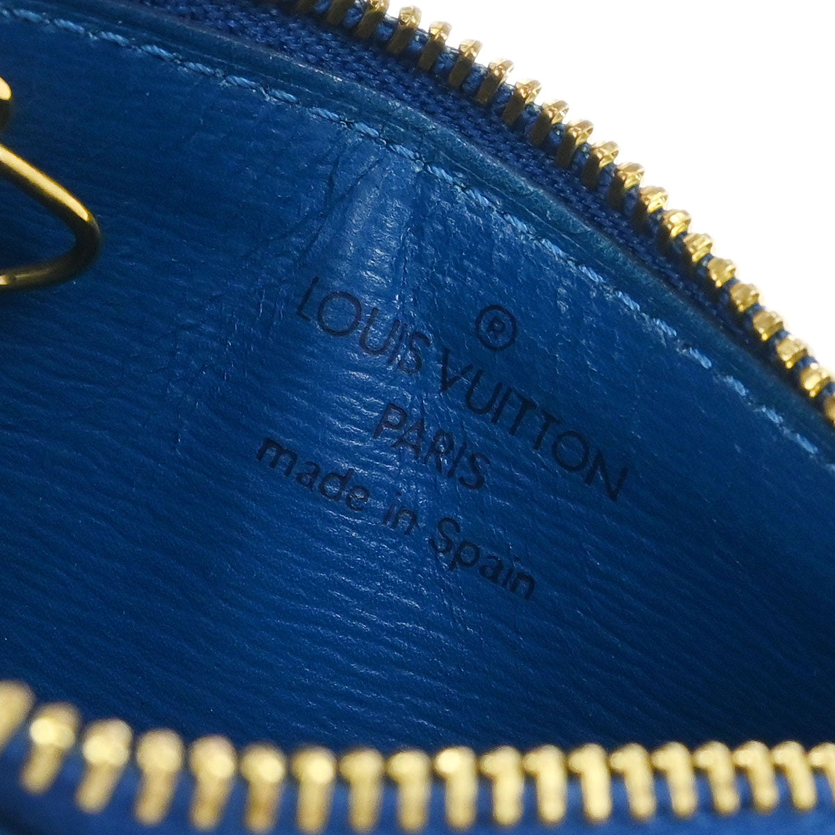Louis Vuitton Blue Epi Pochette Cles Coin Purse M63805
