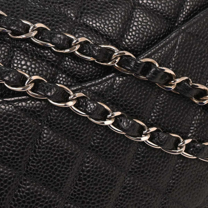 Chanel 2000-2002 Black Calfskin Medium Classic Double Flap Shoulder Bag