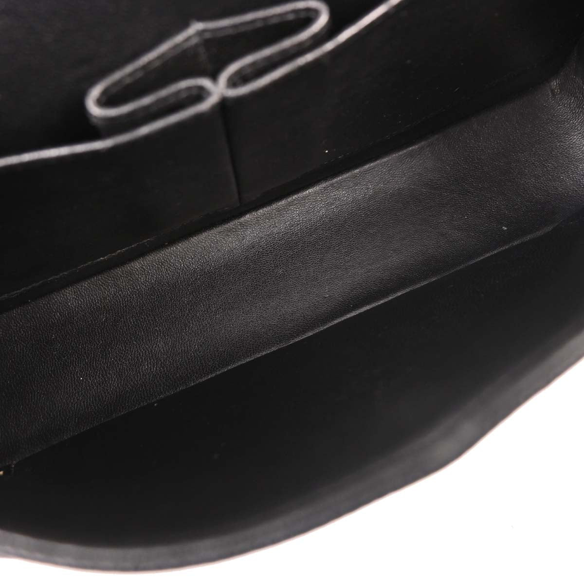 Chanel 2000-2002 Black Calfskin Medium Classic Double Flap Shoulder Bag