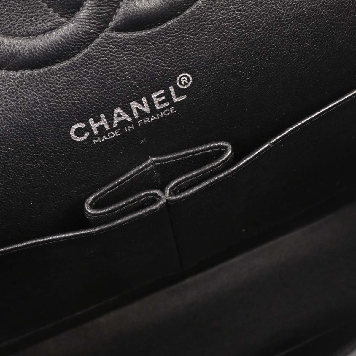 Chanel 2000-2002 Black Calfskin Medium Classic Double Flap Shoulder Bag