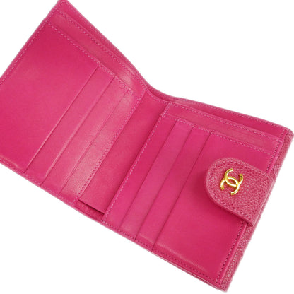 Chanel 1996-1997 Pink Caviar Bicolore Wallet