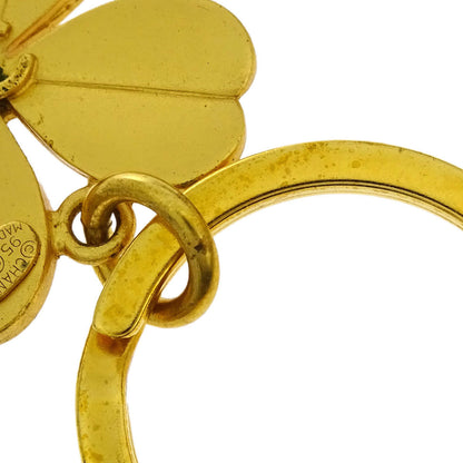 Chanel Gold Key Holder Bag Charm Clover Small Good 95A