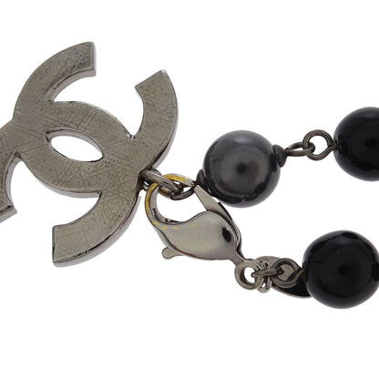 Chanel CC Chain Bracelet Silver Black 09V