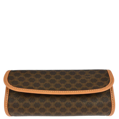 Celine Brown PVC Macadam Cosmetic Pouch