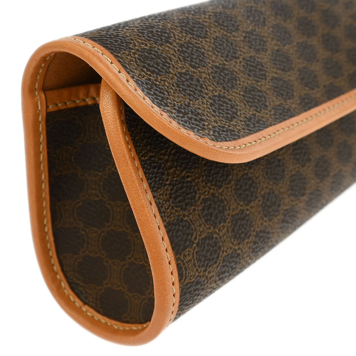 Celine Brown PVC Macadam Cosmetic Pouch