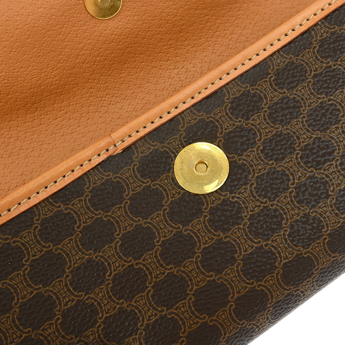 Celine Brown PVC Macadam Cosmetic Pouch