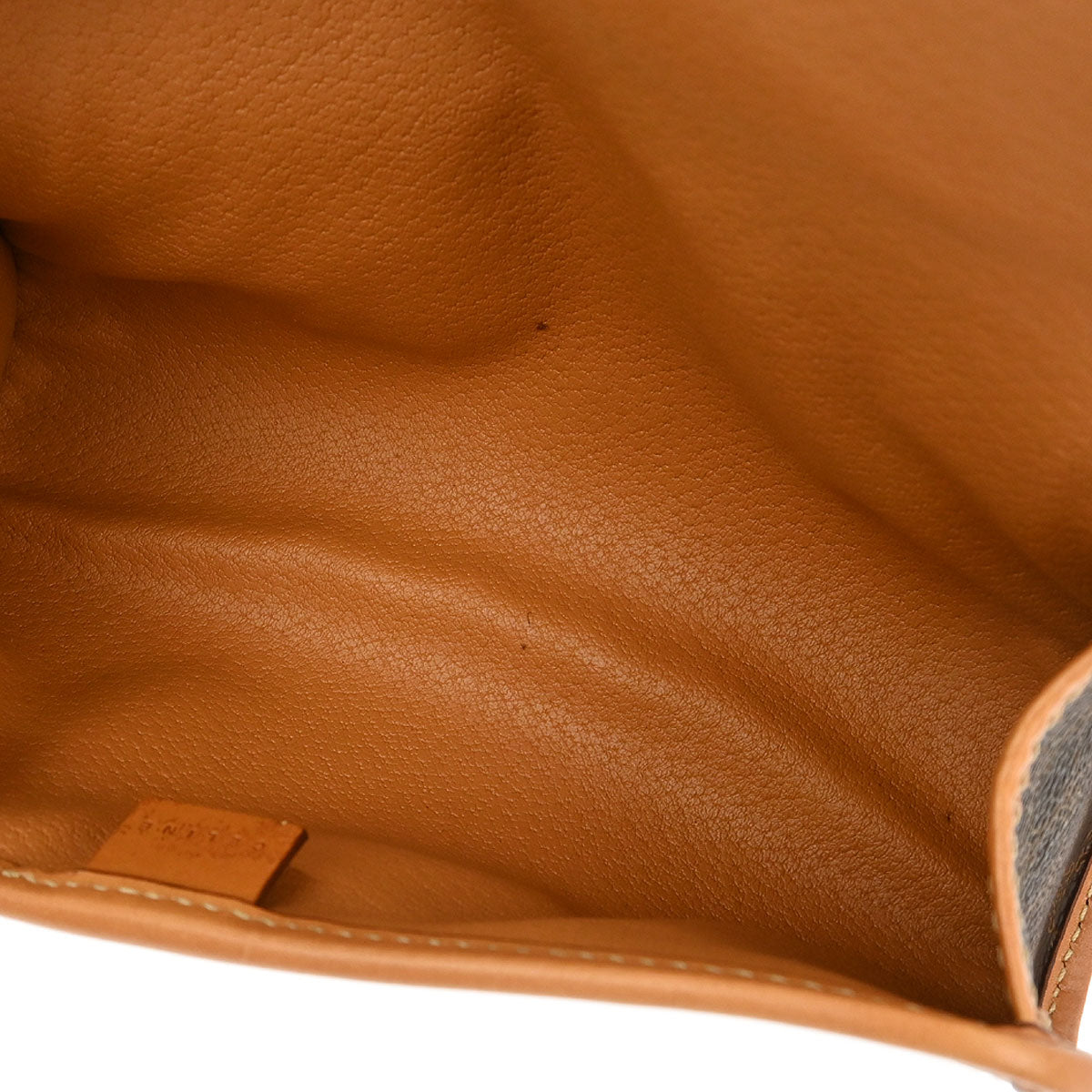 Celine Brown PVC Macadam Cosmetic Pouch