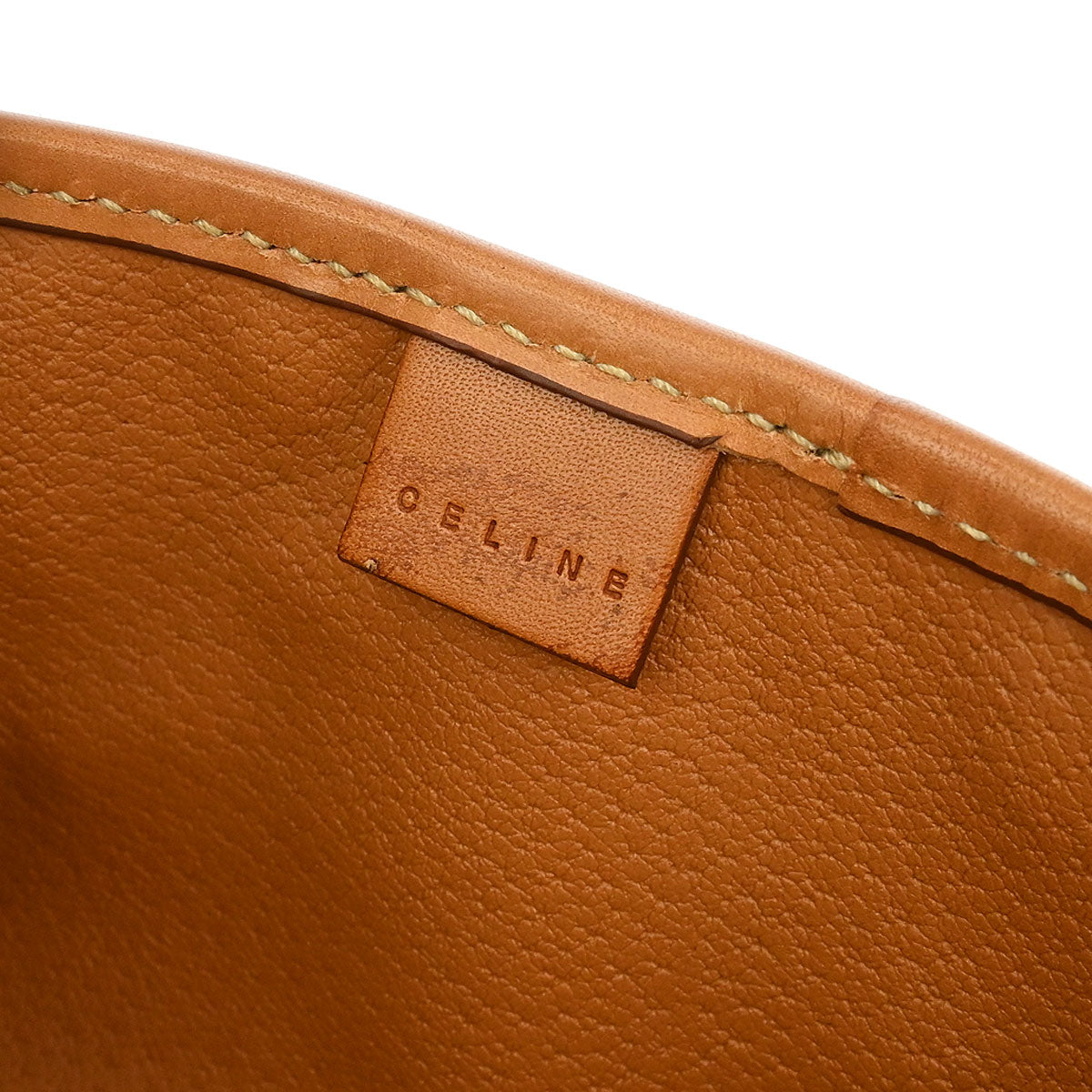 Celine Brown PVC Macadam Cosmetic Pouch