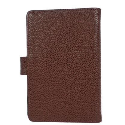 Chanel 1997-1999 Brown Caviar Note Book Cover Small Good