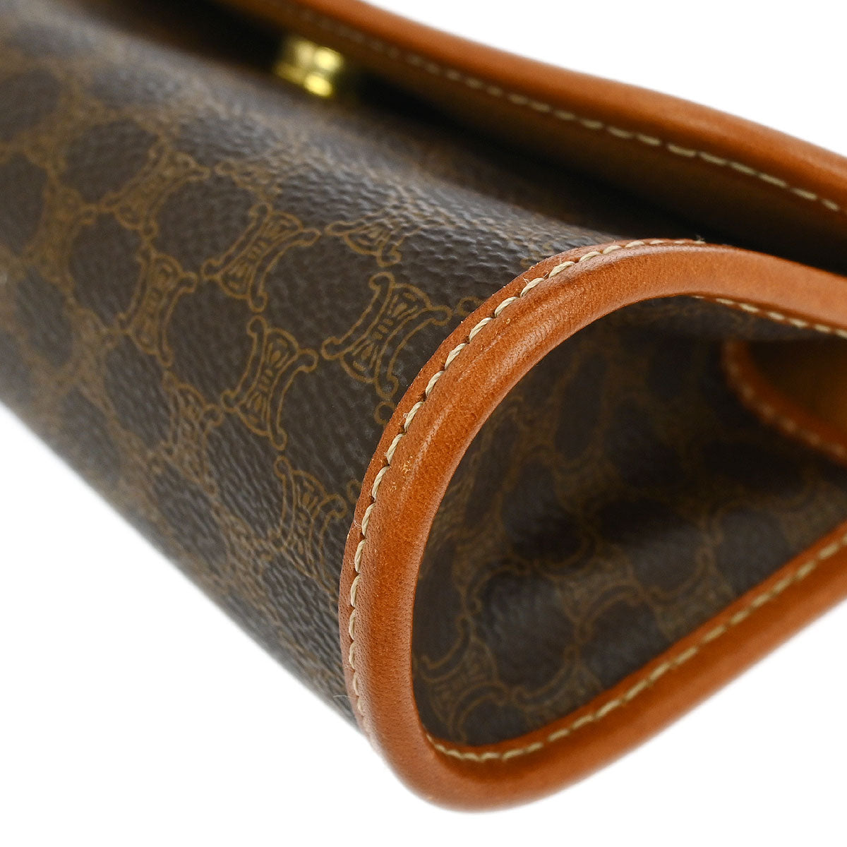 Celine Brown PVC Macadam Cosmetic Pouch