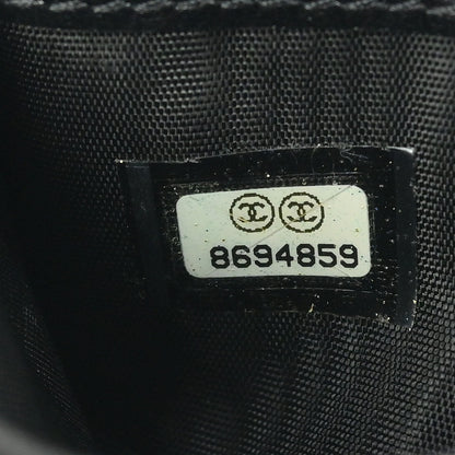 Chanel 2003-2004 Black Lambskin Choco Bar Icon Cardholder Small Good