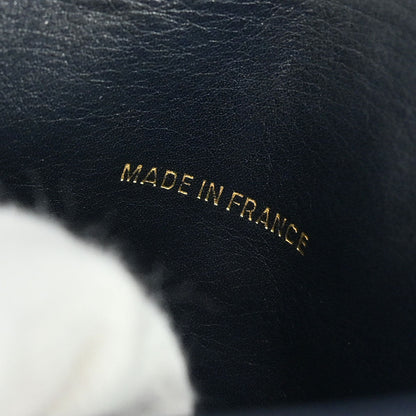 Chanel 1989-1991 Navy Lambskin Bicolore Coin Purse Wallet