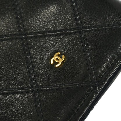 Chanel Black Lambskin Bicolore Sunglasses Case Small Good