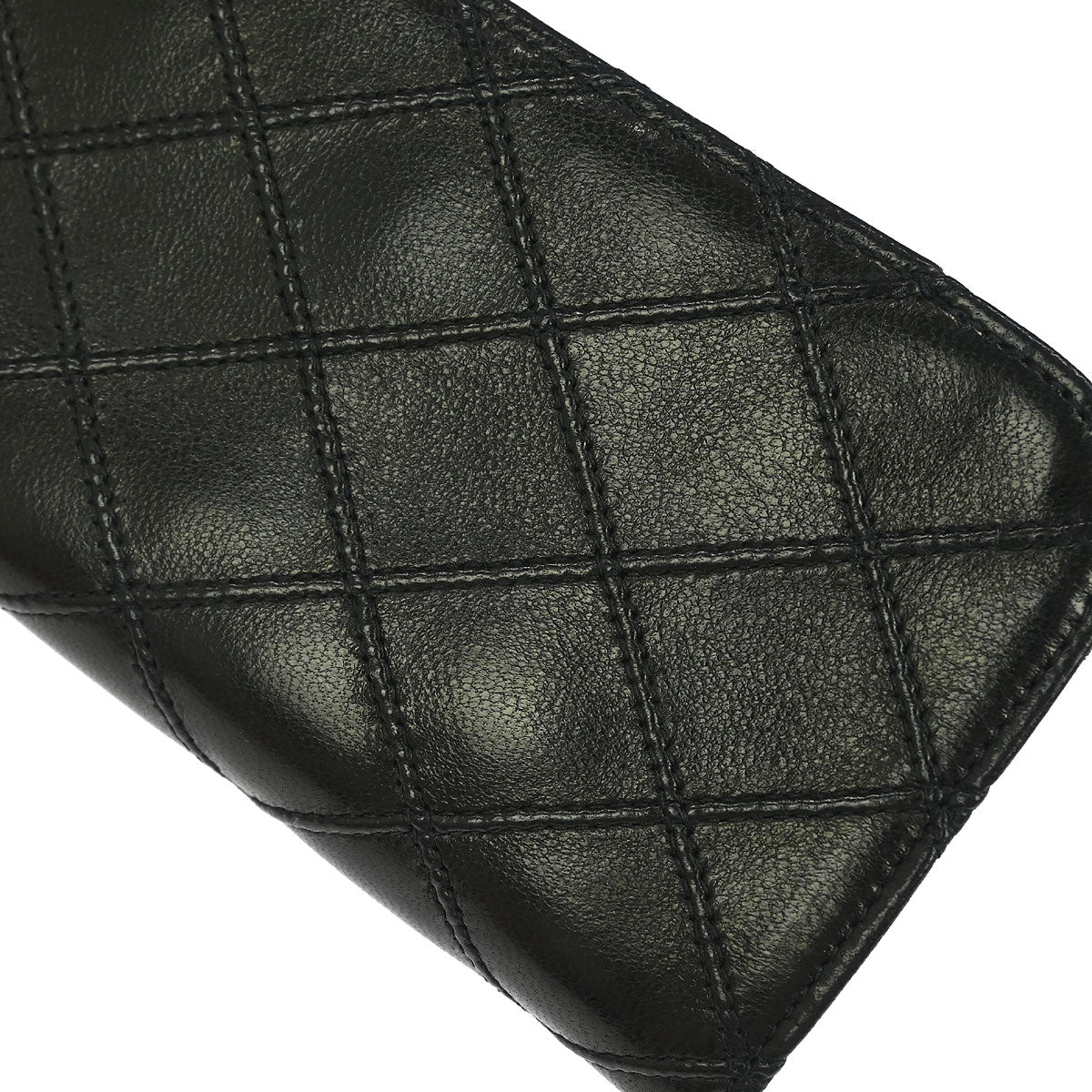 Chanel Black Lambskin Bicolore Sunglasses Case Small Good