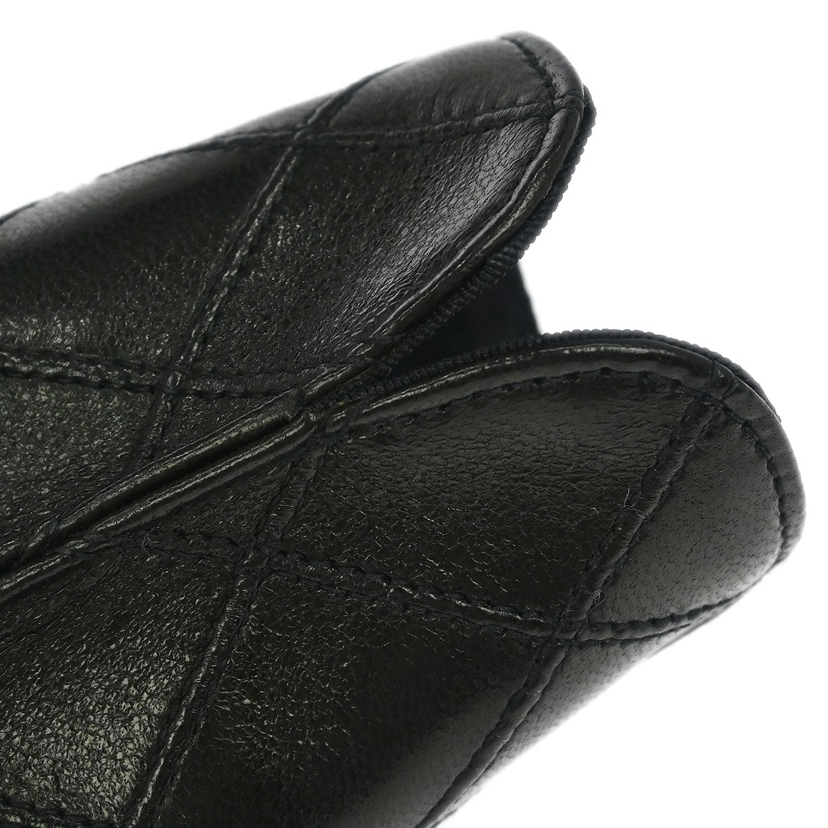 Chanel Black Lambskin Bicolore Sunglasses Case Small Good